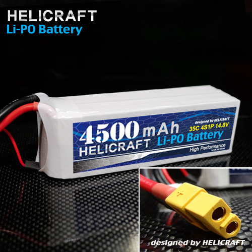 [Helicraft Ace] Lipo 4500mAh 14.8V 35C_XT60-강력추천 헬셀